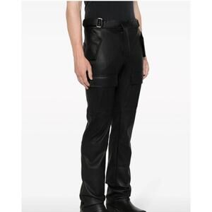 MISBHV Vegan Leather Moto Trousers BLACK Size M